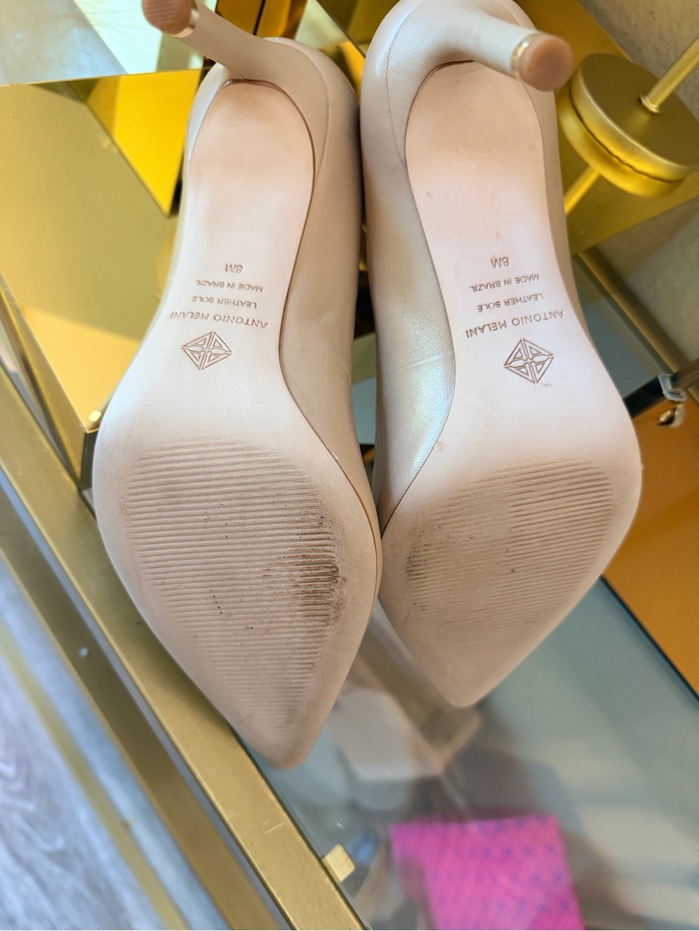 ANTONIO MELANI Blush Nude Pointed-Toe Stiletto Pumps - Picture 10 of 11